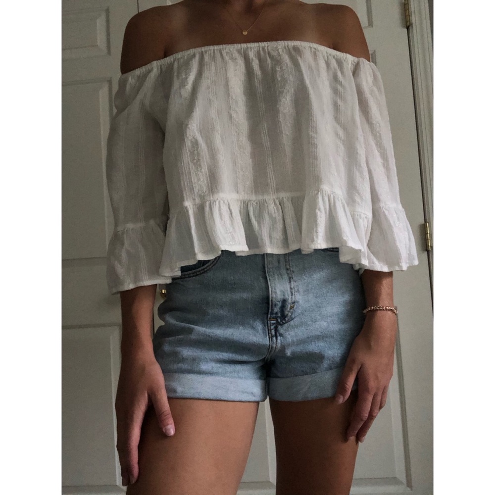 White Off Shoulder Top
